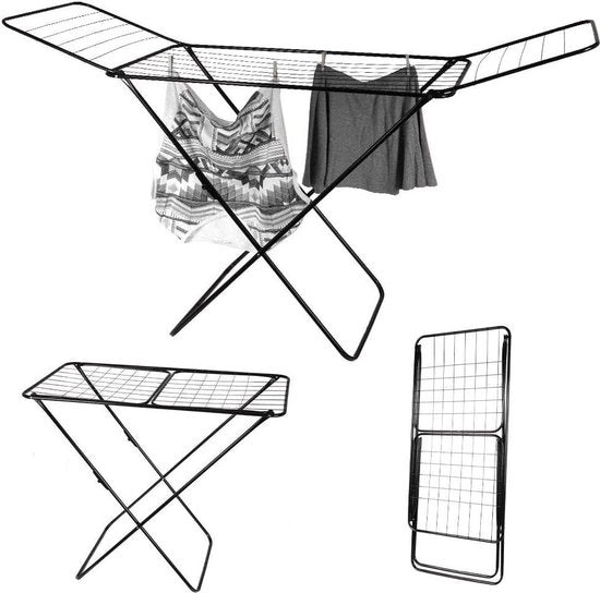Droga aerea in piedi - Nero - Stabile in metallo - 18 m - 180 x 55 x 108 cm
