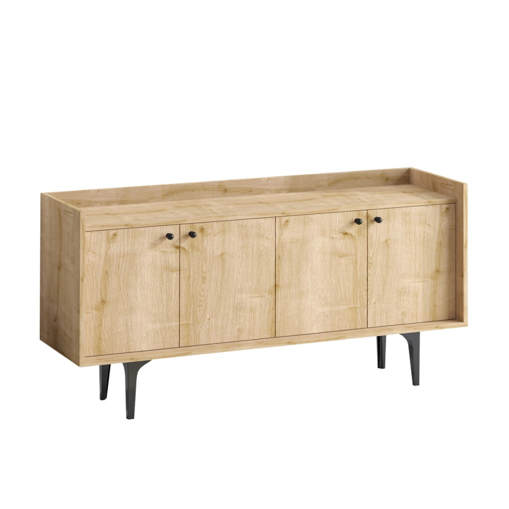 Credenza in legno "Navi" - 150 x 40 x 80 cm - Beige