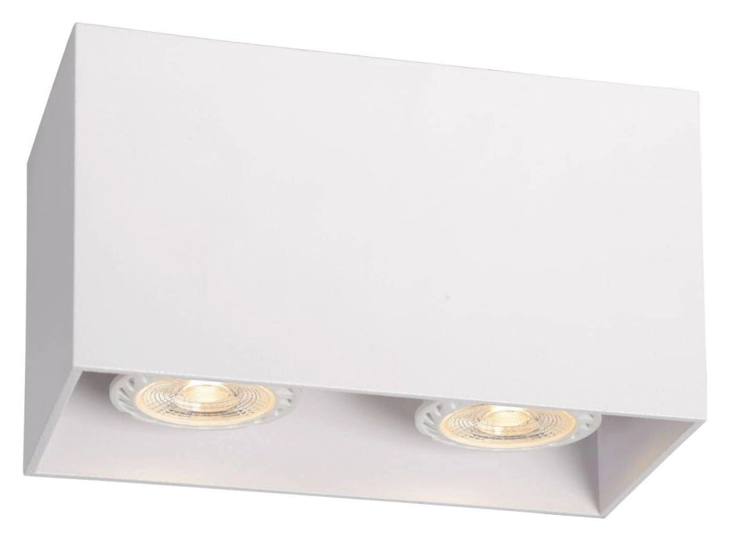 Faretto soffitto Lucide Bodi 2xGU10 bianco alluminio