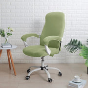Copertura di seduta per ufficio con copertura di braccio, copertura di seduta per scrivania universale, copertura di seduta per computer, L, verde chiaro