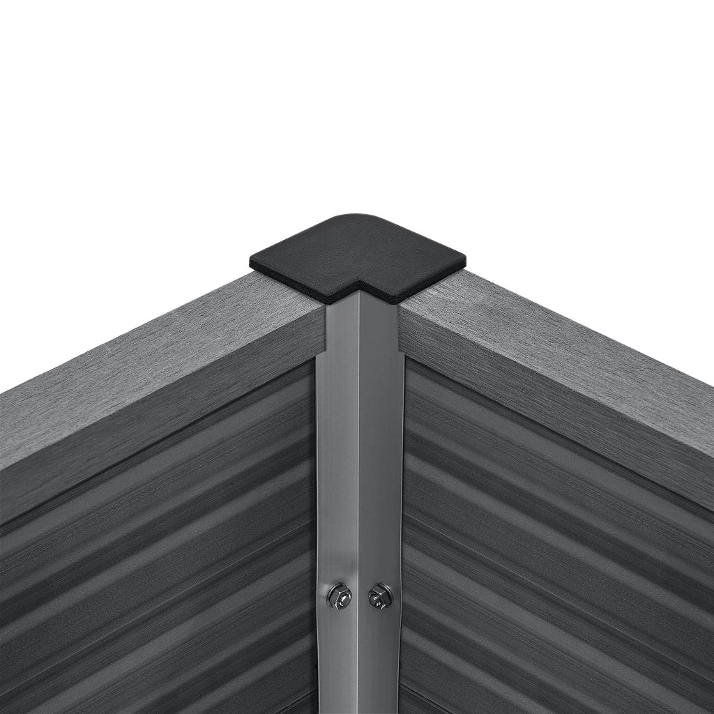 Fioriera vaso per fiori legno composito WPC 100 x 50 x 50 cm grigio 03_0001244