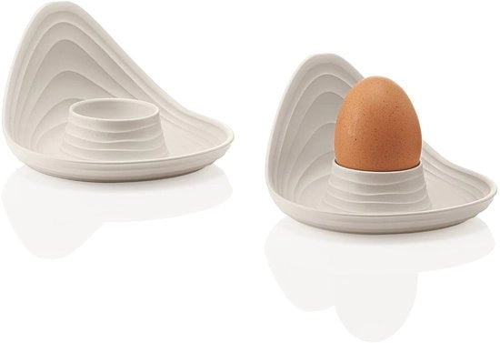Set di 2 contenitori per uova - pratico e sostenibile - realizzato con plastica riciclata