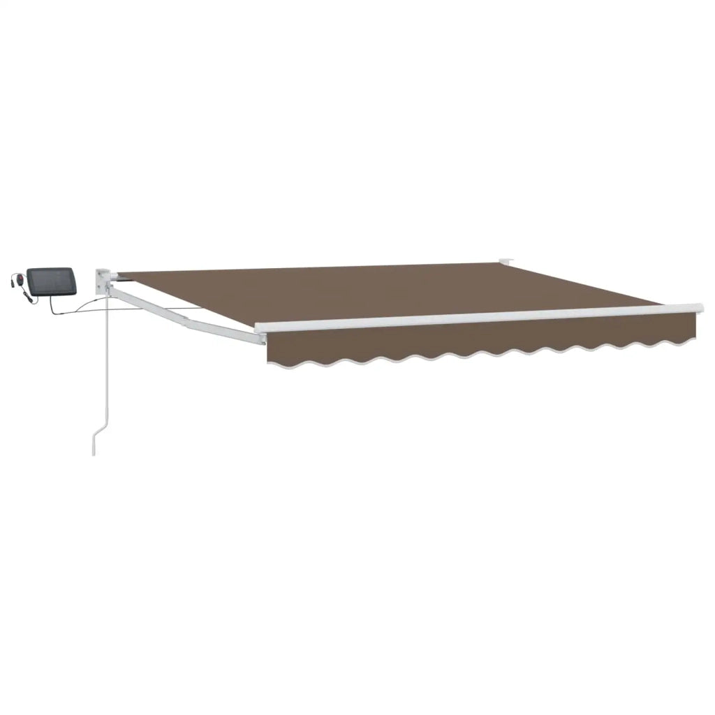 Tenda retrattile manuale con LED Tortora 3425774