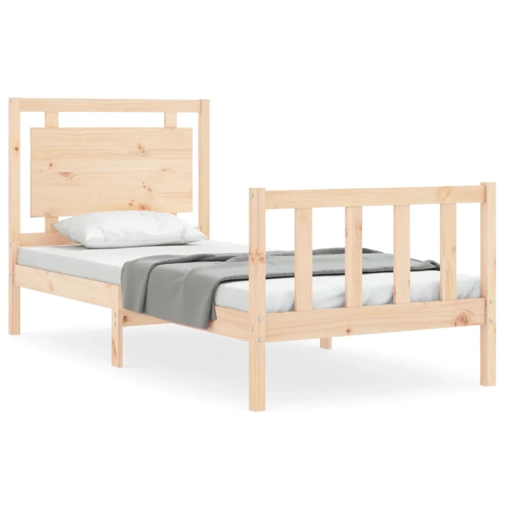 Giroletto senza Materasso-Struttura Letto 100x200 cm in Legno Massello di Pino 351513