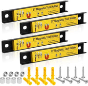 Supporto Magnetico per Strumenti, 4 Pack Striscia Magnetica di Alta Qualità, Barra Magnetica per Organizzazione di Strumenti, Barra Magnetica per Garage, Wand, Bancone, Chiavi e Chiavette