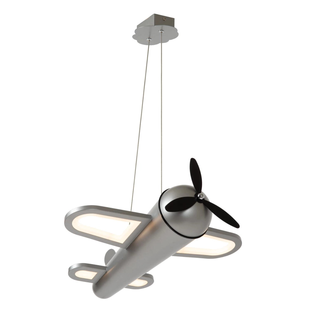 Lampada a sospensione bambini FOKKER LED 28W grigia Lucide