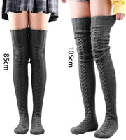 Kousi extra lunghe per donna - Knee-high socks - Retro calze a maglia - Calzamaglie per bambine - 85 cm/105 cm - Calze di alta qualità in acrilico