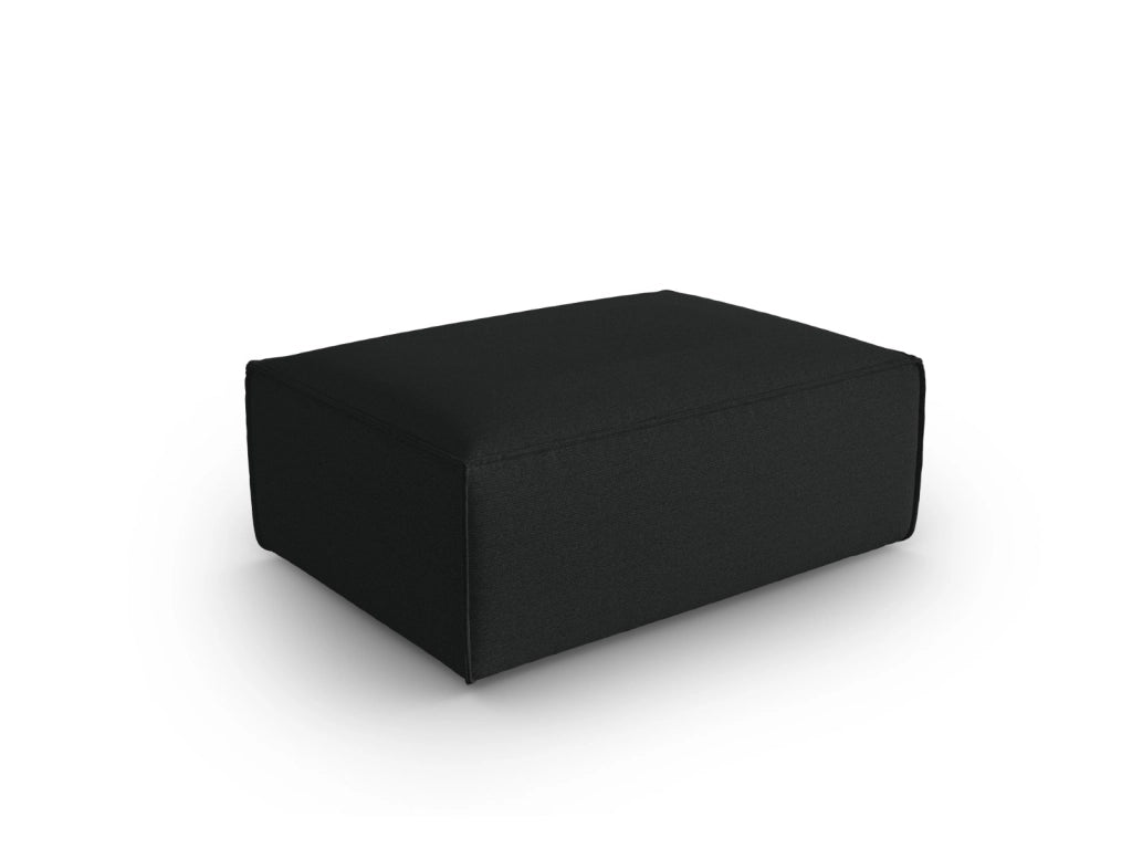 Cosmopolitan Design - Pouf "Mackay" in velluto strutturato antracite 
