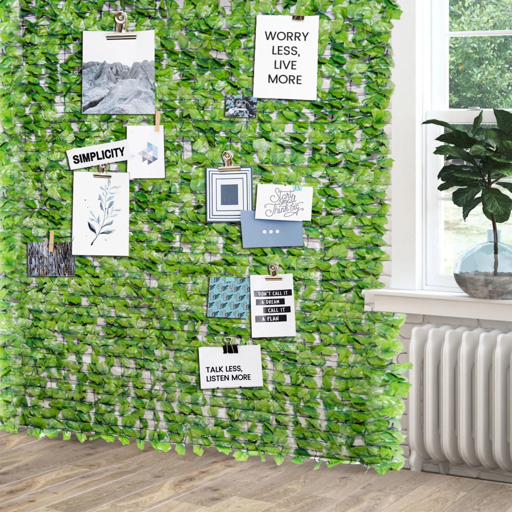 Pannello Frangivista con Foglie Artificiali ¨C Minimal ¨C Verde 300x150 cm