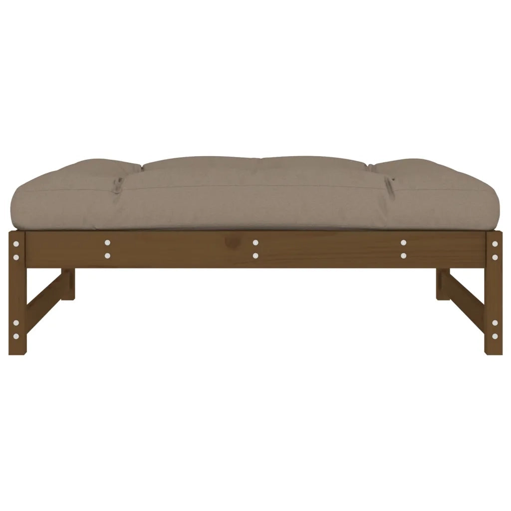 Poggiapiedi Giardino Marrone Ambra 120x80cm Legno Massello Pino 825740