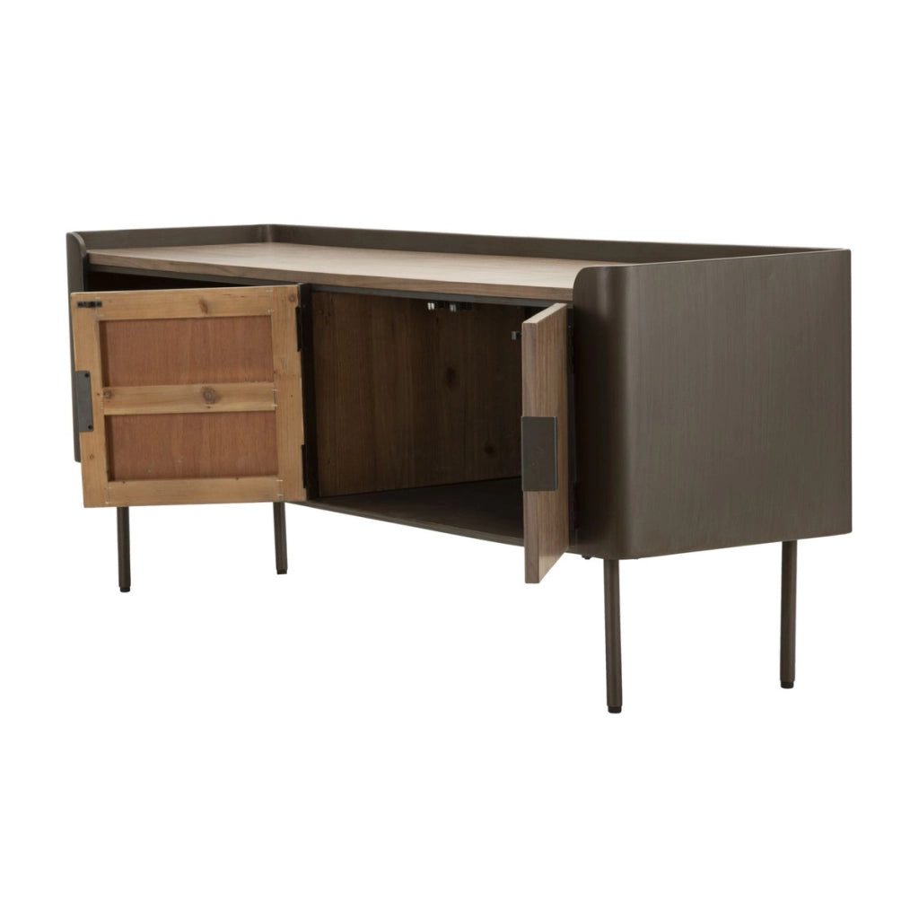 Mobile Porta TV VKH229, Marrone, Legno, 150x42x58 cm