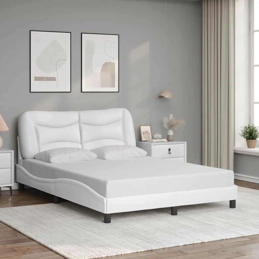 Giroletto senza Materasso Hvar Bianco 140x200 cm in Similpelle 3208003