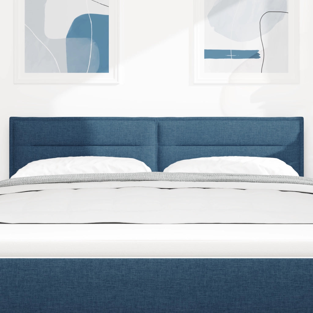 Testiera  Design Linee Blu 140 cm Tessuto