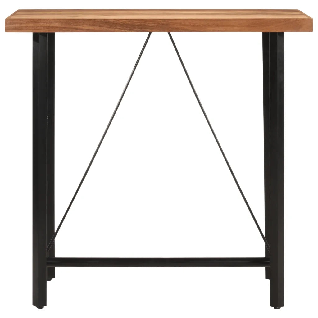 Tavolino da Bar 110x55x107cm Legno Massello di Acacia e Ferro 356370