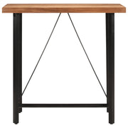 Tavolino da Bar 110x55x107cm Legno Massello di Acacia e Ferro 356370