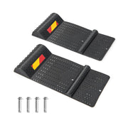 Set di 2 tappetini antiscivolo per parcheggio 53 x 25,5 x 5 cm maggiore sicurezza design moderno gomma nera 20_0020724