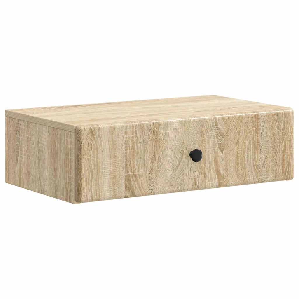 Tavolino da Parete Laterale Rovere Sonoma 59 x 34,5 x 17 cm