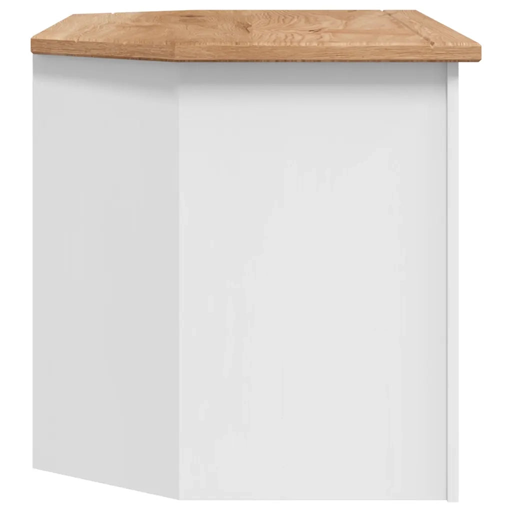 Mobile TV | Armadietto TV | Mobile Porta TV Angolare Bianco 93x49x49cm in Pino Serie Panama