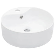 Lavabo da bagno diametro 36 cm con troppopieno ceramica bianca 02_0002620