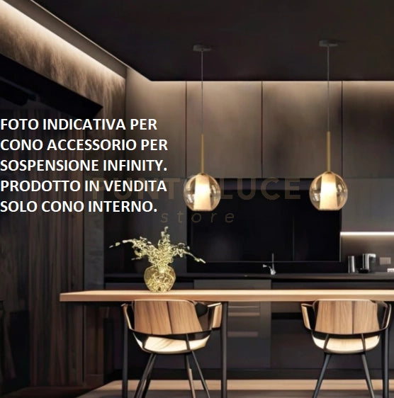 INFINITY-ACC. G Cono accessorio bianco satinato in vetro per Infinity G.