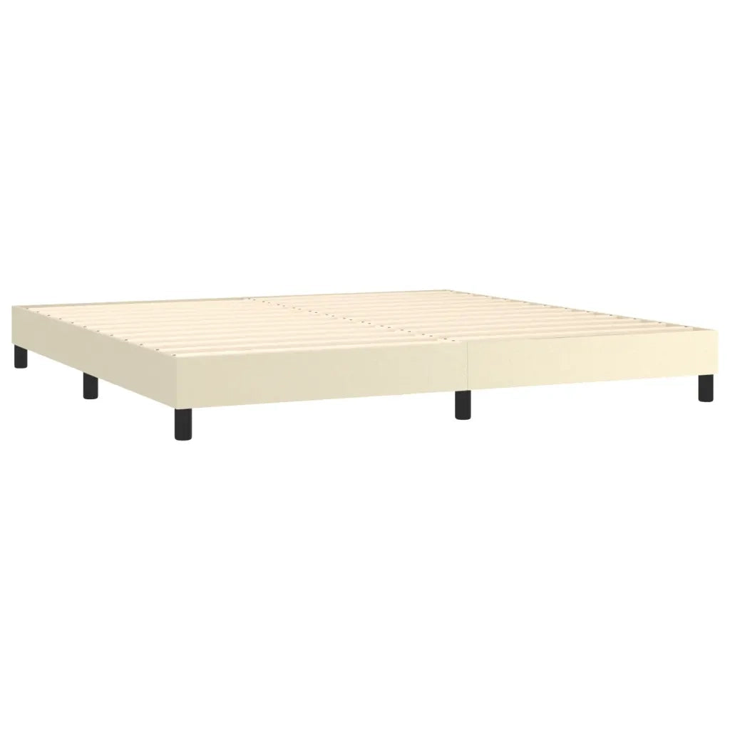Giroletto a Molle con Materasso Crema 200x200 cm in Similpelle 3130801