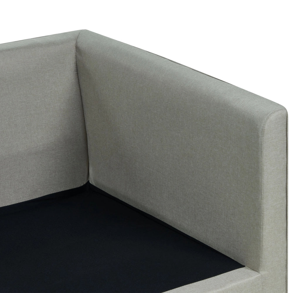 Divano a 3 Posti Imbottito in Velluto Grigio con Gambe in metallo nero stile classico moderno