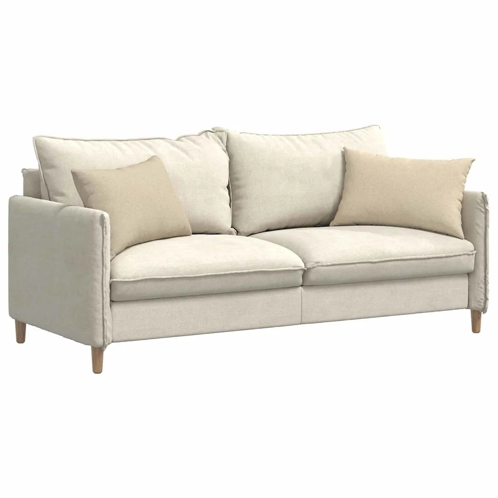Cuscini da Divano 2 pz | Cuscini per sedie Crema 60 x 40 cm Tessuto