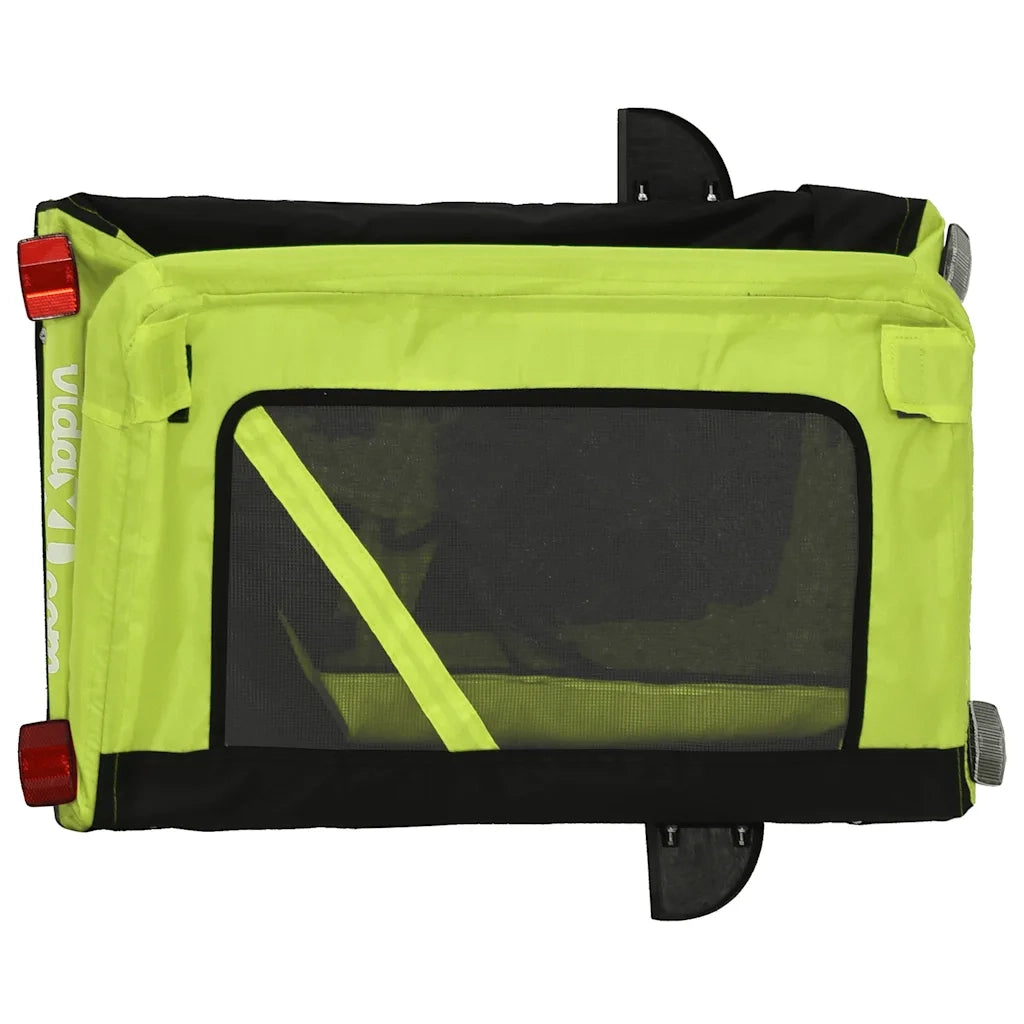 Rimorchio da Bici per Animali Verde e Nero Oxford e Ferro CFW1999326