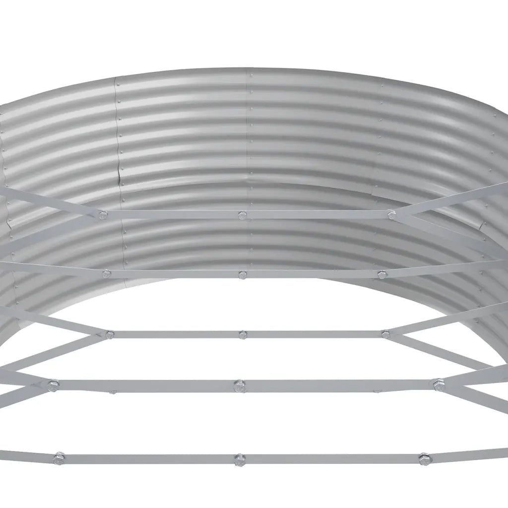 Fioriere | Cassetta per fiori | Letto da Giardino in Acciaio Zincato 544x100x36 cm Antracite