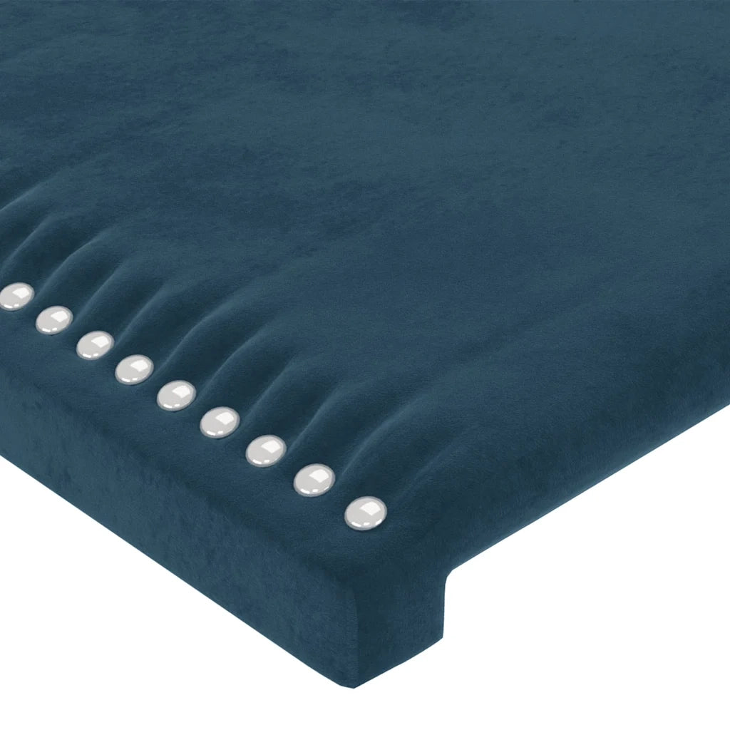 Testiera Blu Scuro 200x5x78/88 cm in Velluto 346002