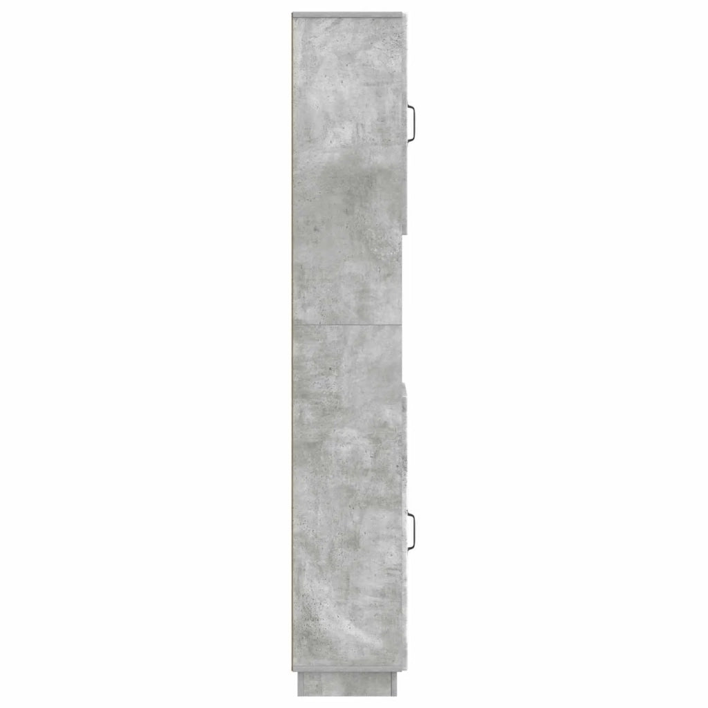 Armadio da Bagno con Ripiano Aperto HOORN Grigio Cemento 897258