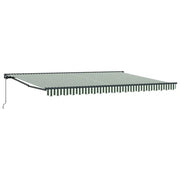 Tenda retrattile manuale Verde e Bianco 5 × 3,5 m 3420495