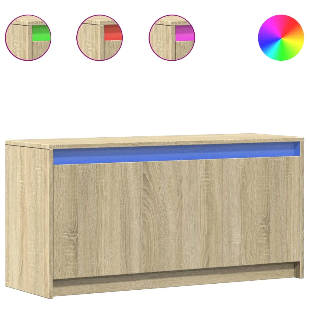 Mobile TV | Armadietto TV | Mobile Porta TV con LED Rovere Sonoma 100x34x50cm in Truciolato