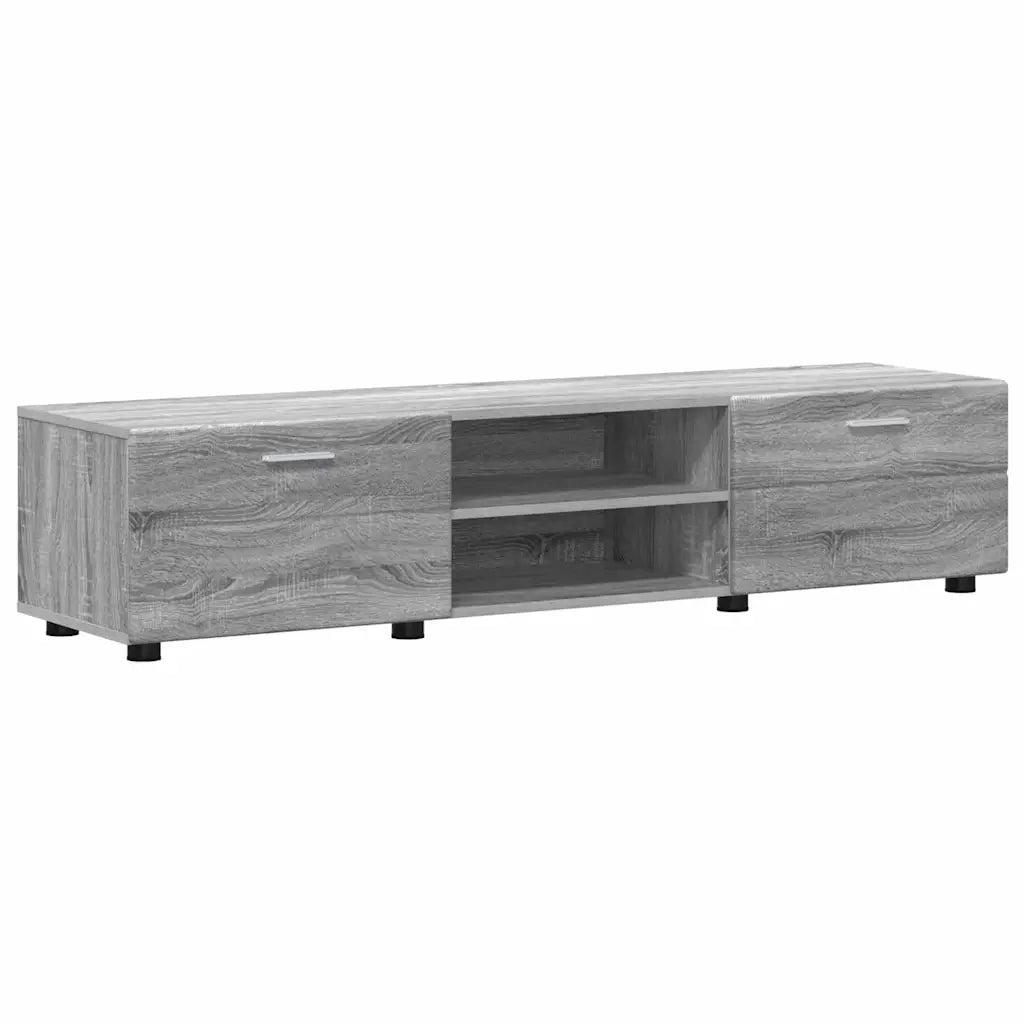 Set mobile TV con porta FLORIN Grigio Sonoma Legno multistrato