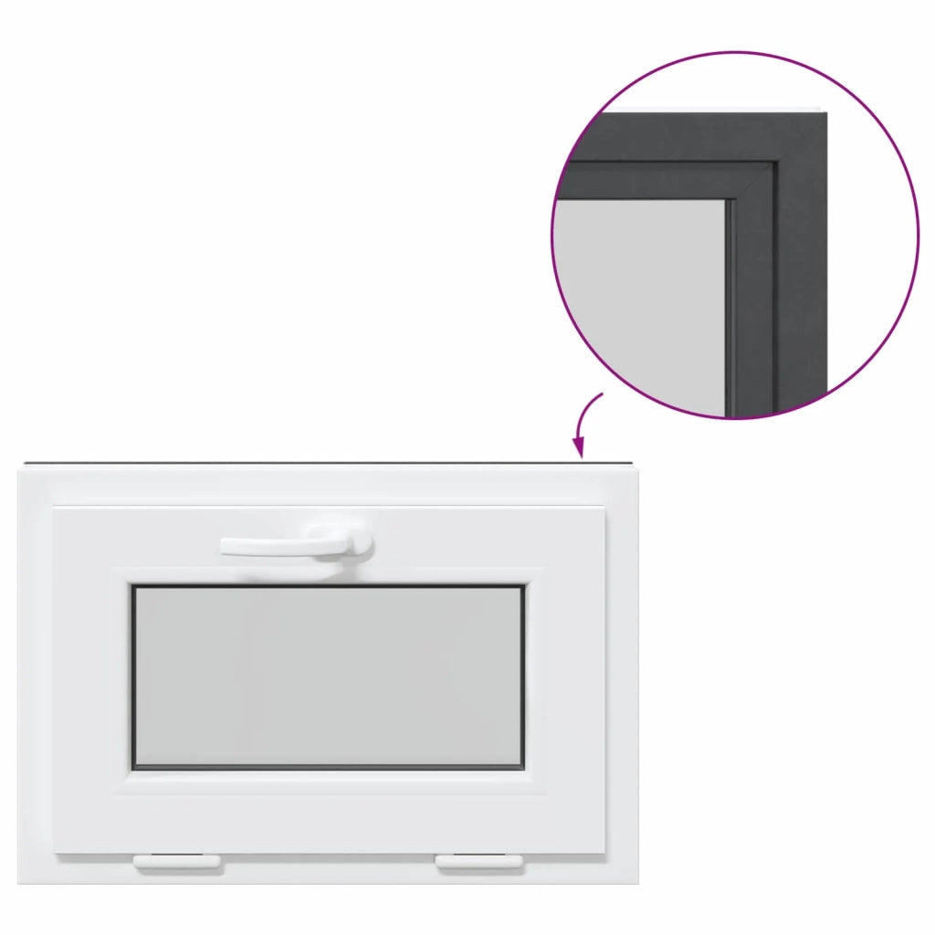 Finestra per Soffitta RISOR 60 x 40 cm PVC e Vetro Antracite CFW8738321
