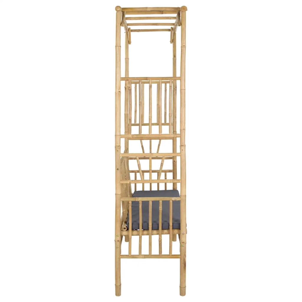 Arco da Giardino con Panchina Naturale 115 x 50 x 205 cm Bambù 42028058