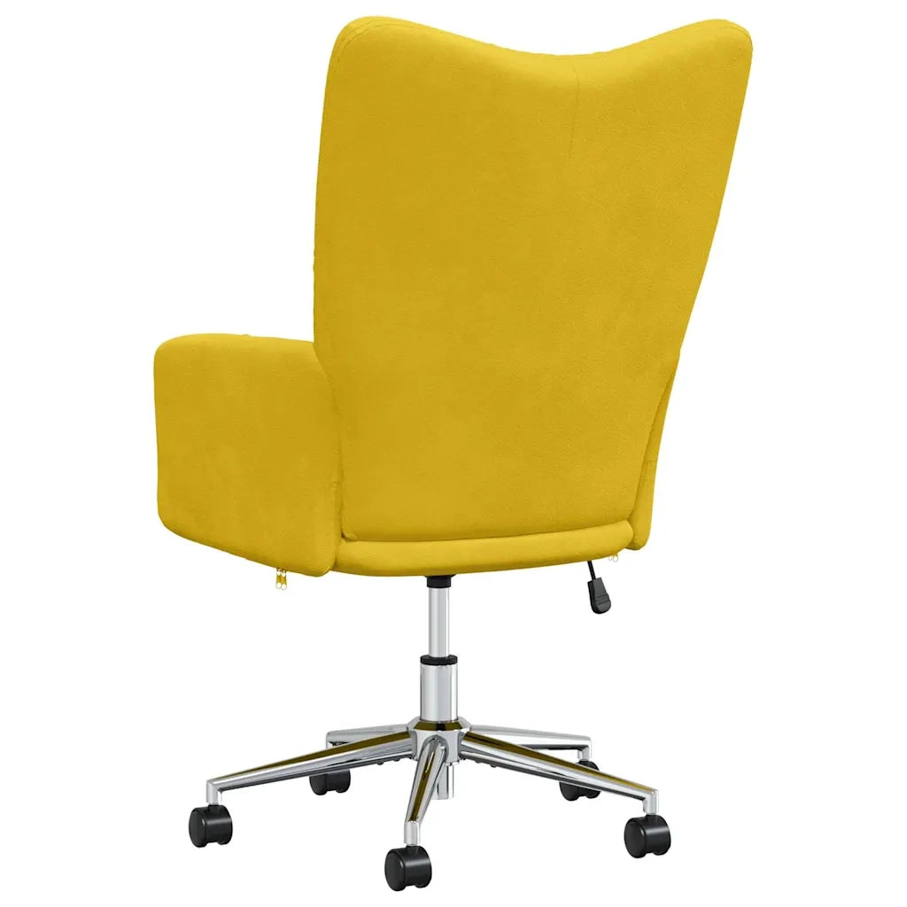 Divano Sedia-Poltrona Relax Giallo Senape in Velluto 347856