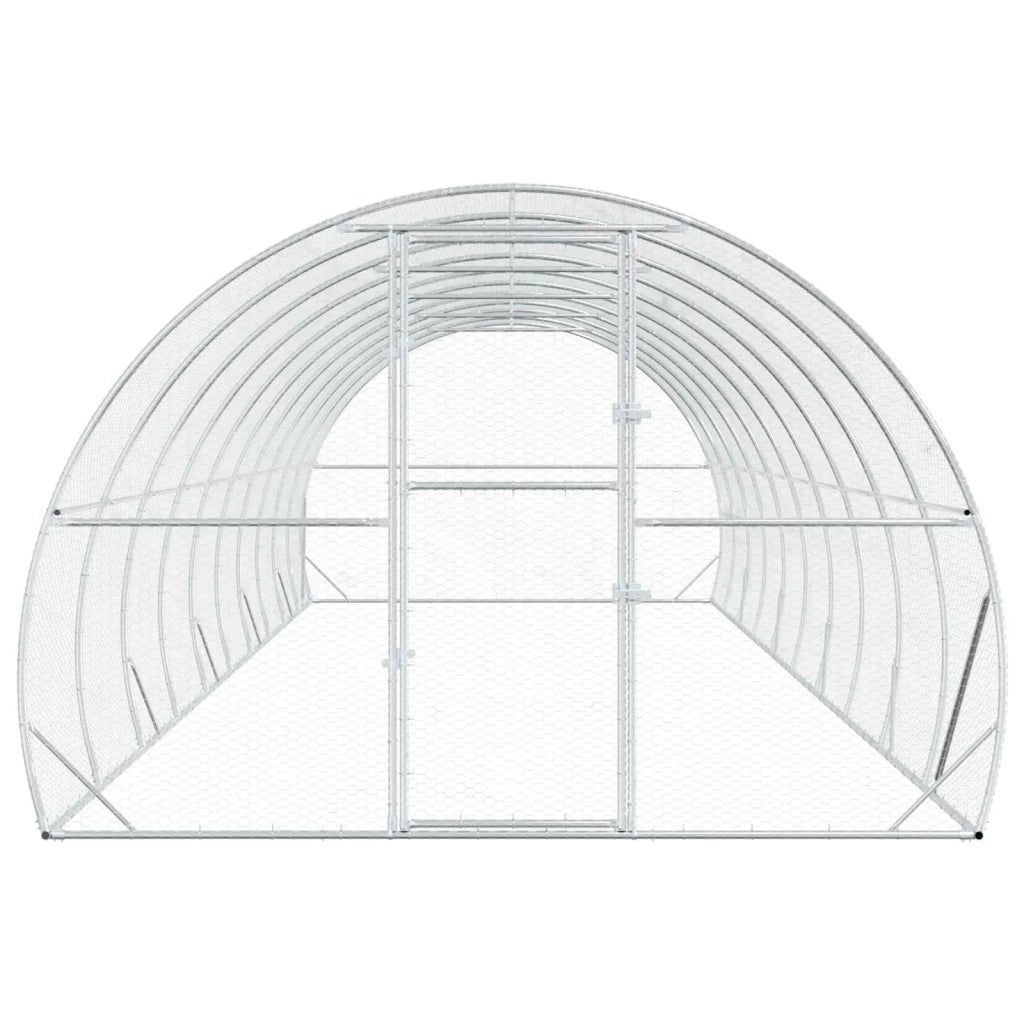 Pollaio Argento 1000 x 300 x 200 cm Acciaio zincato 3434694