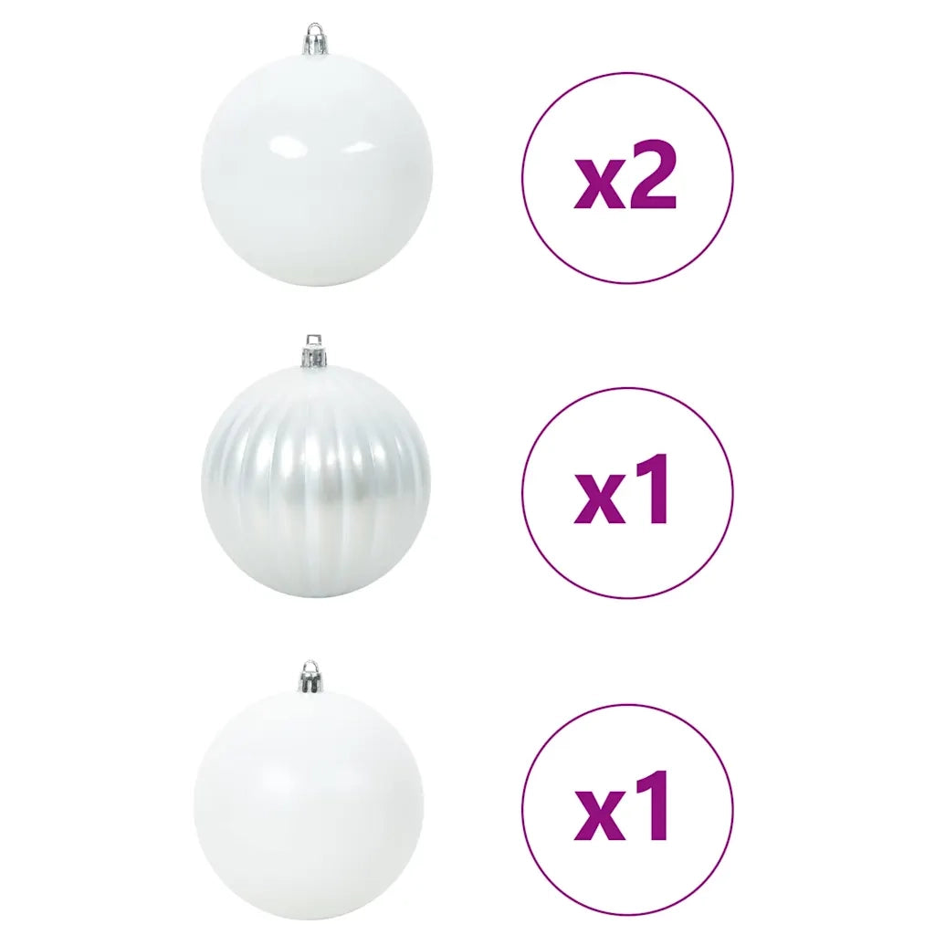 Set di Palline di Natale XXL 4 pcs Bianco Plastica 42018867
