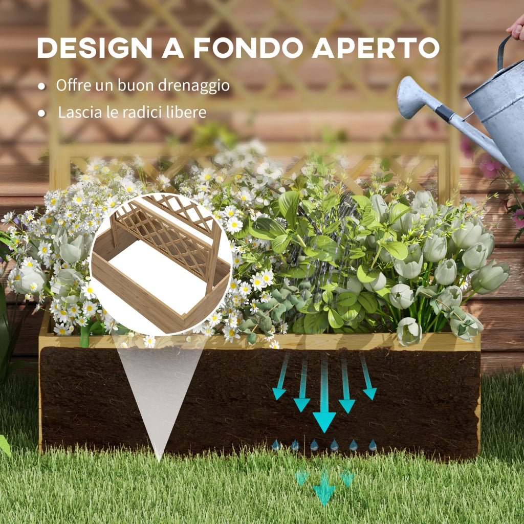 Letto a Soppalco con Pergola e Traliccio ¨C Zephmum ¨C 160x55x183 cm Legno Naturale