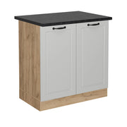 Vicco Mobile lavello cucina Bianco casa di campagna 80 cm , PL Antracite