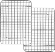 Raccoglitore per piatti, Rettangolare, in acciaio inossidabile, Riciclabile, per piatti, grigliare, raffreddare, resistente all'acqua calda, 38,9 x 28,5 x 2 cm, 2 pezzi
