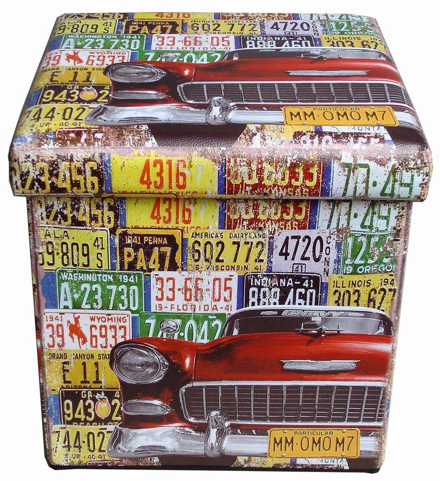 Biscottini Pouf contenitore richiudibile in ecopelle macchina Praticissimo 32x32x32