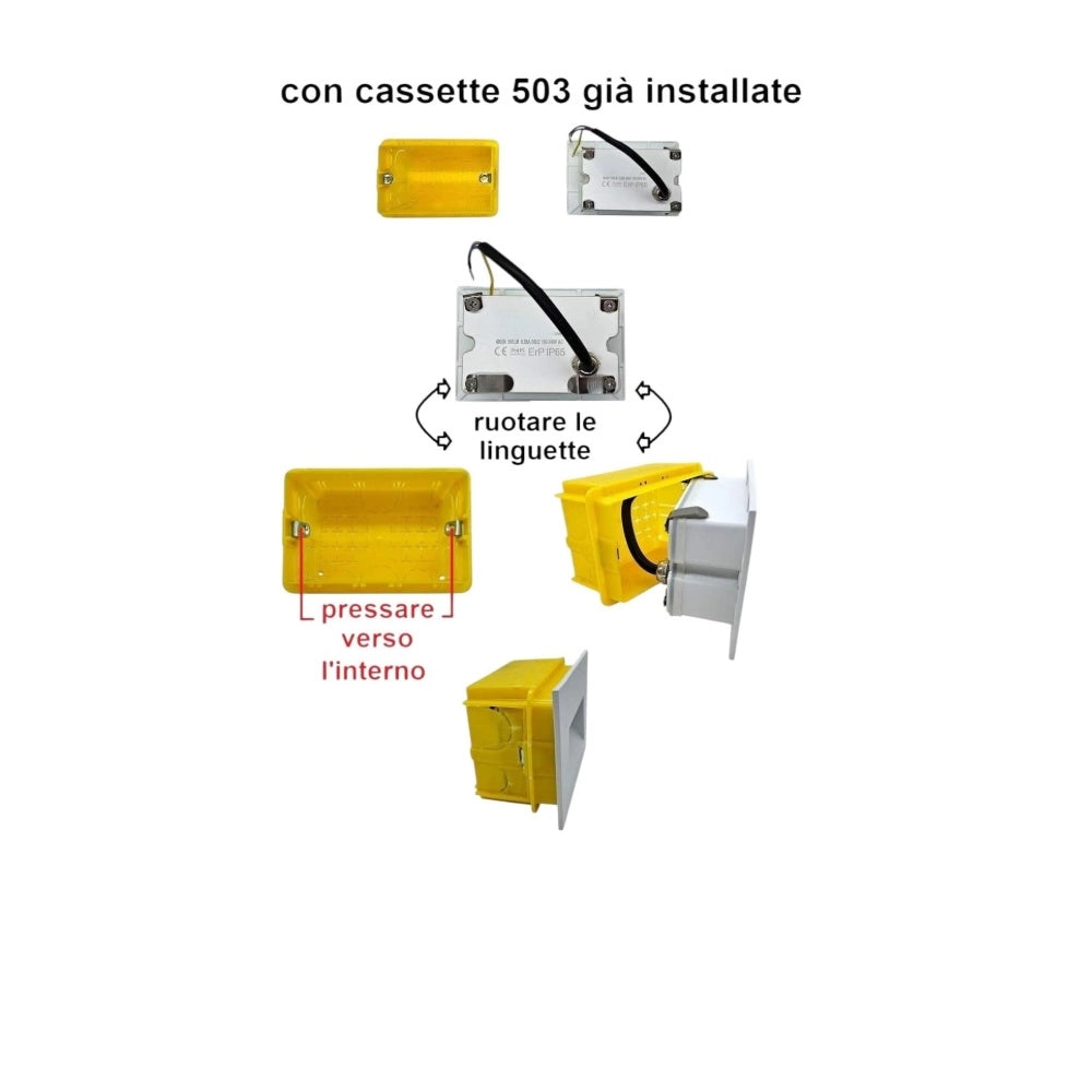 SEGNAPASSO LED 5W CCT SWITCH 3 TEMPERATURE COLORE - ILLUMINAZIONE LED DA ESTERNO IP65 PER SCALE GIARDINI E PASSAGGI