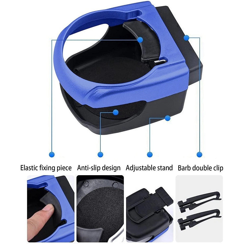 Trade Shop - Set 2 Pz Portabottiglie Universale Bevande Ganci Bocchette Aria Per Auto Camion -