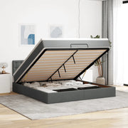 Struttura Letto Pouf con Materasso 160x200 cm in Tessuto 3312486