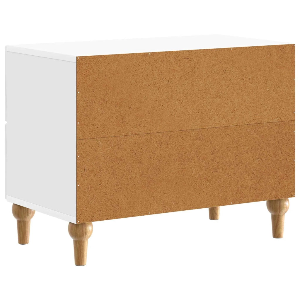 Armadio da Notte con cassetto Bianco Lucido 62 x 34,5 x 48 cm 894089
