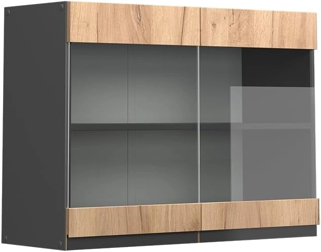 Frontale cucina R-Line, Quercia dorata, 79.2 x 59 cm frontale del mobile per pensile con vetro