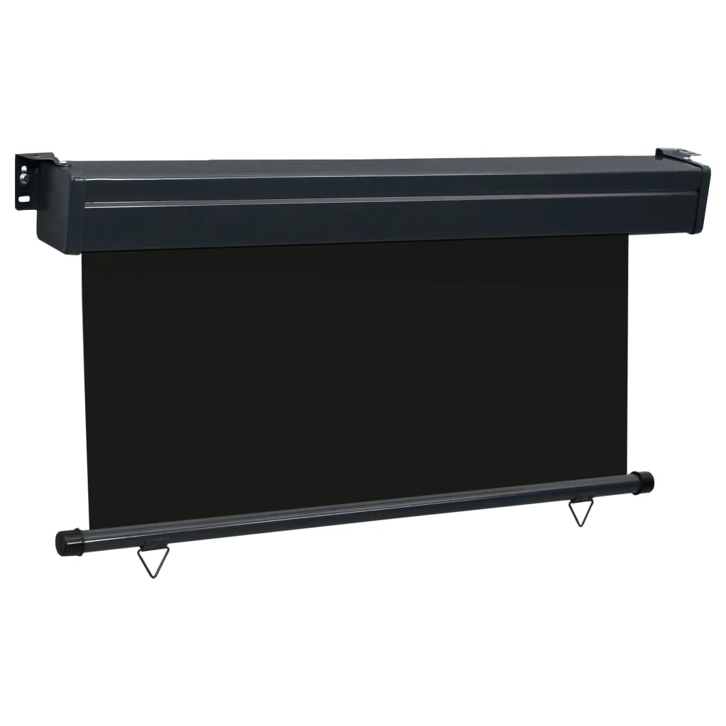 Tenda da sole laterale retrattile/schermo protettivo per patio giardino terrazza balcone 140 x 250 cm nero 02_0007015