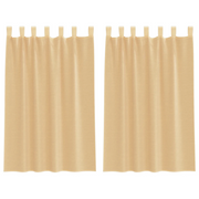 Tende in Voile con Tasche per Aste 2 pz Sabbia